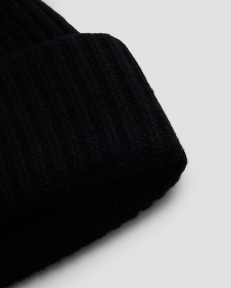 Bonnet en cachemire pour femmes Soft Goat Ribbed Beanie