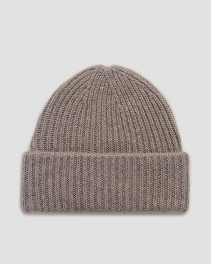 Berretto in cashmere da donna Soft Goat Ribbed Beanie