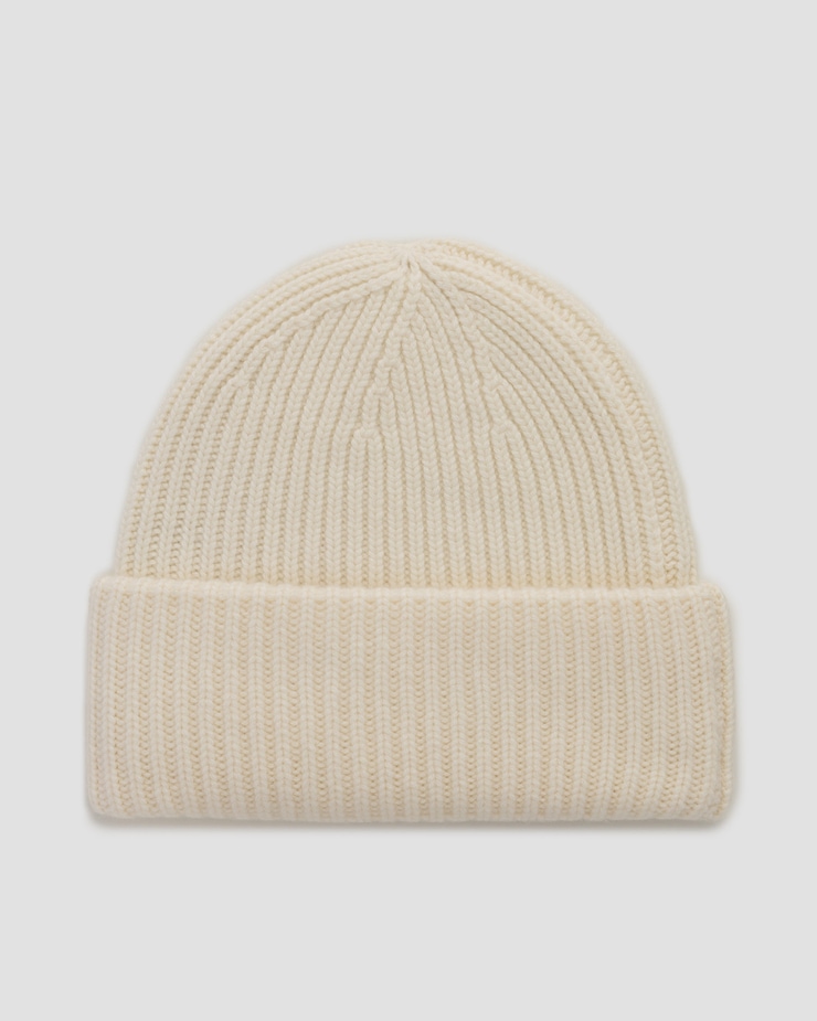 Berretto in cashmere da donna Soft Goat Ribbed Beanie