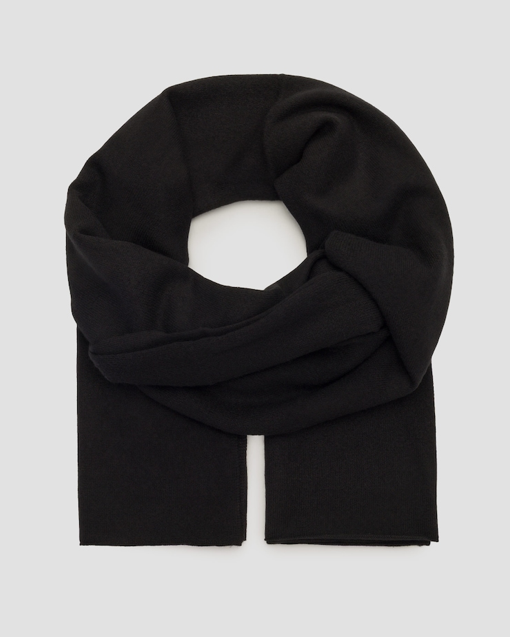 Sciarpa in cashmere da donna Soft Goat Knitted Scarf, Colore/Disegno: Czarny