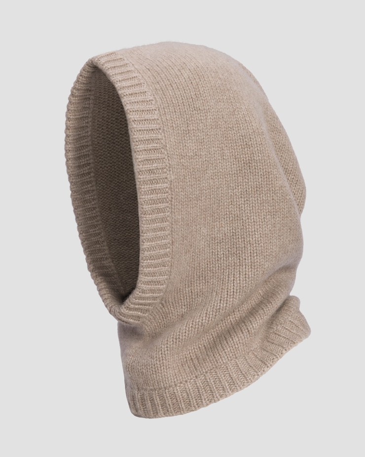 Passamontagna in cashmere da donna Soft Goat Balaclava, Colore/Disegno: Beżowy,Szary