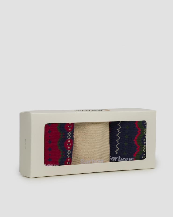 Set di calzini Barbour Helen Fairisle Sock Gift Set 3-pack