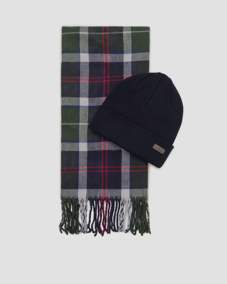 Set cu căciulă și eșarfă pentru bărbați Barbour Swinton Beanie & Galingale Scarf Gift Set