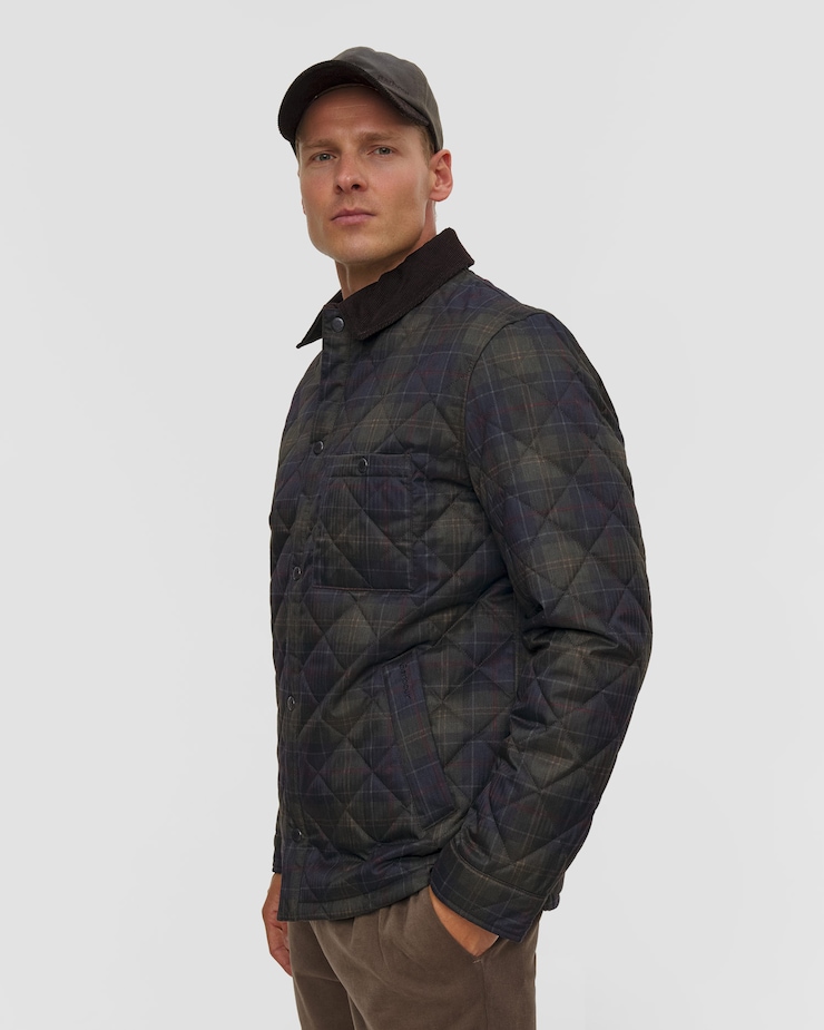 Pikowana kurtka męska Barbour Tartan Shirt Quilted Jacket