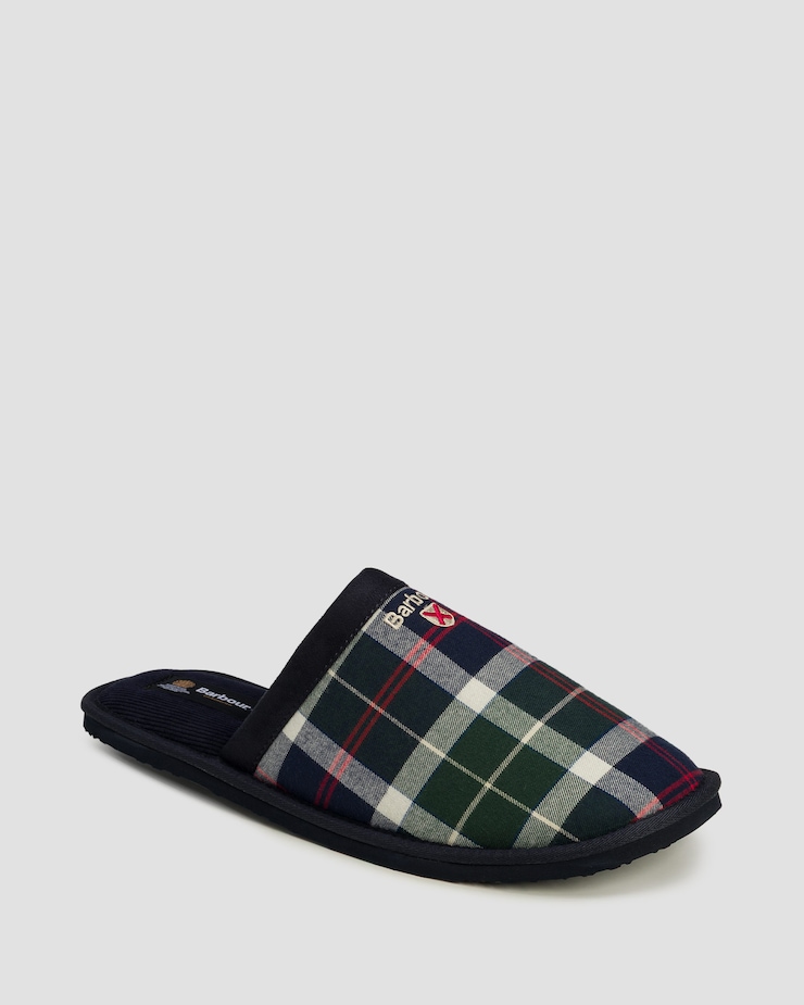 Pupuci pentru bărbați Barbour Everitt Tartan Mule Slipper
