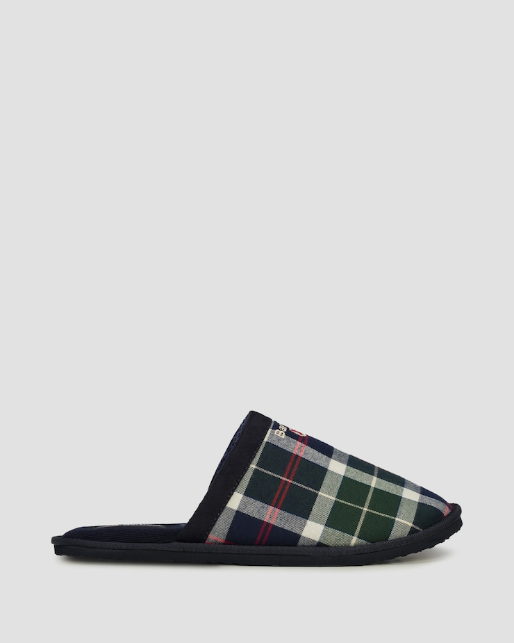 Pupuci pentru bărbați Barbour Everitt Tartan Mule Slipper
