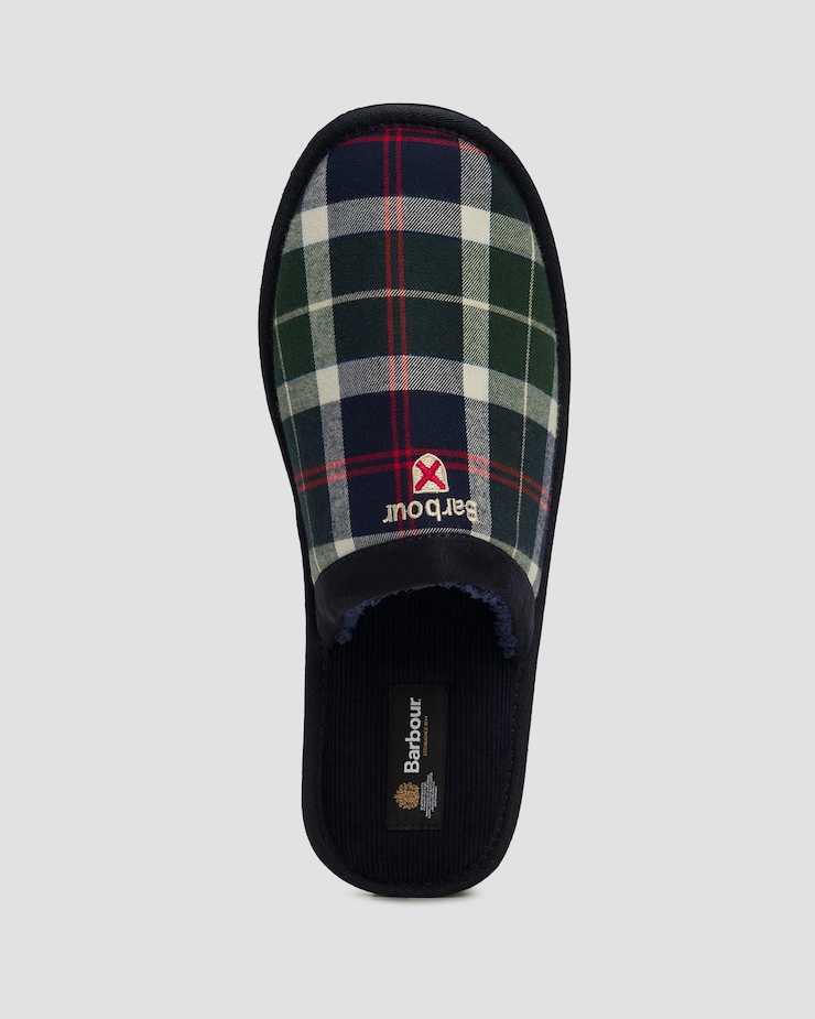 Pupuci pentru bărbați Barbour Everitt Tartan Mule Slipper