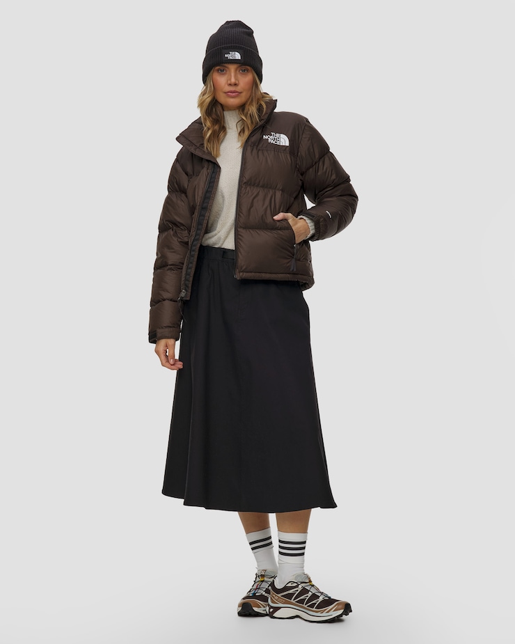 Dámská péřová bunda The North Face 1996 Retro Nuptse Jacket v hnědé barvě
