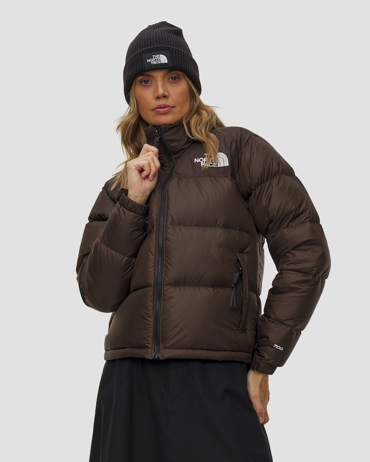 Dámská péřová bunda The North Face 1996 Retro Nuptse Jacket v hnědé barvě