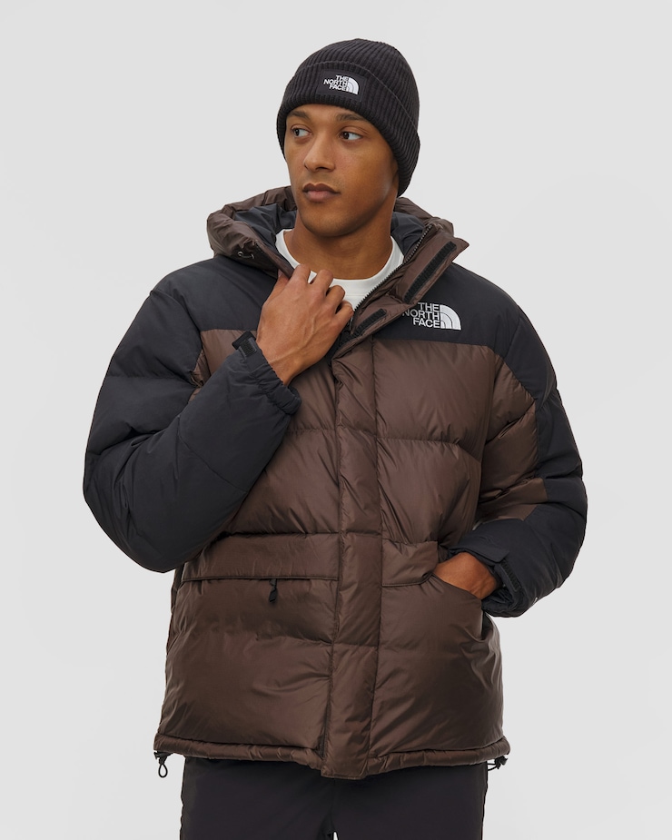 Parka puchowa męska The North Face Himalayan Down Parka brązowo-czarna