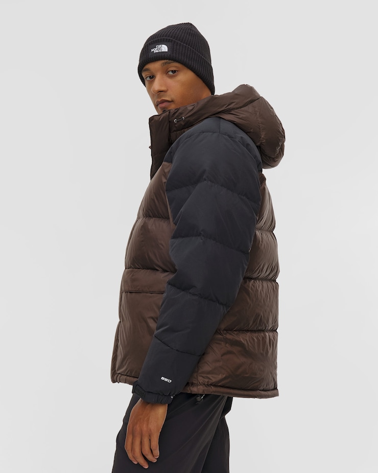 Parka puchowa męska The North Face Himalayan Down Parka brązowo-czarna