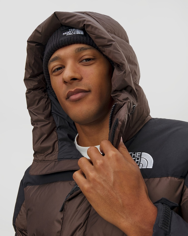 Parka puchowa męska The North Face Himalayan Down Parka brązowo-czarna