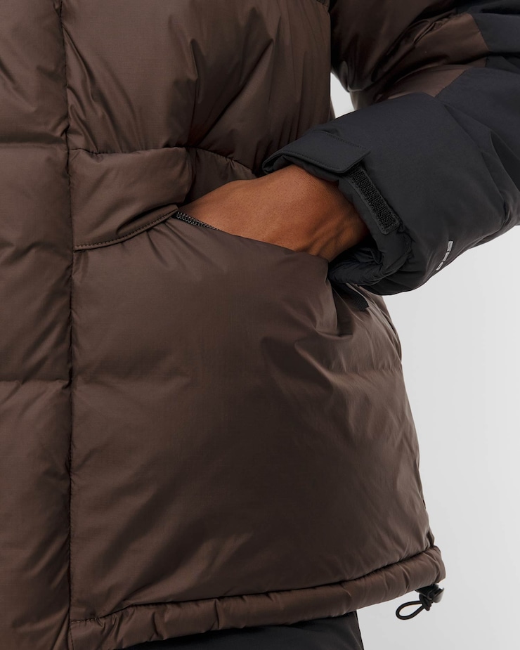 Parka puchowa męska The North Face Himalayan Down Parka brązowo-czarna