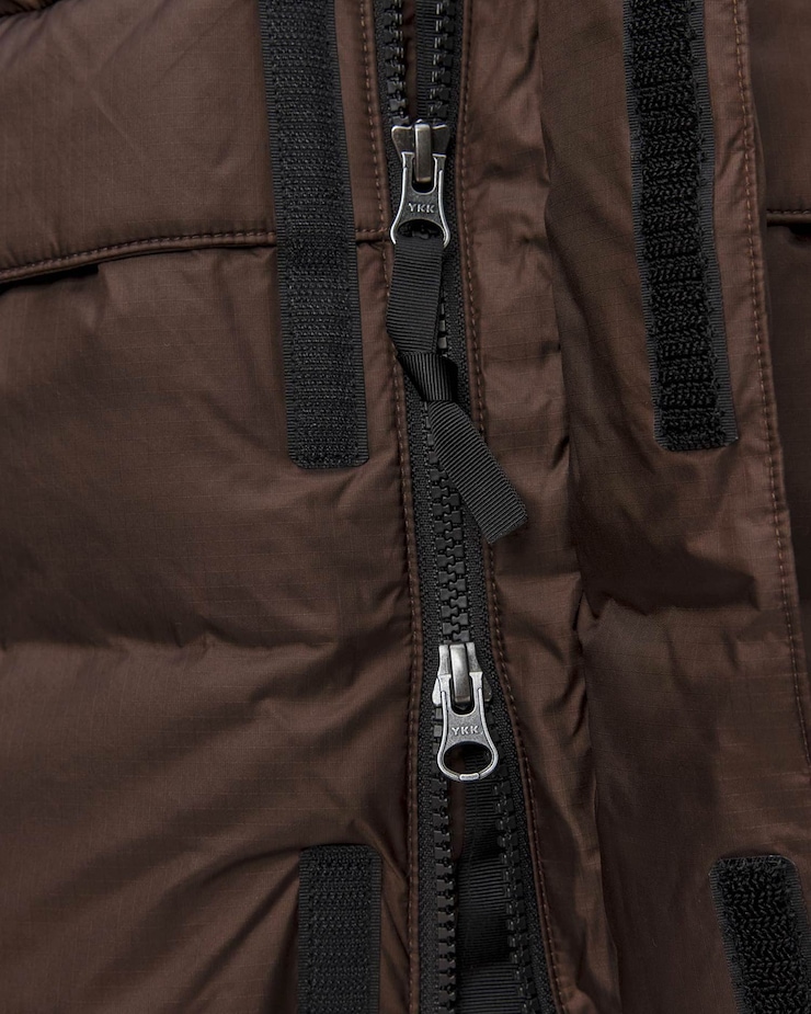 Parka puchowa męska The North Face Himalayan Down Parka brązowo-czarna