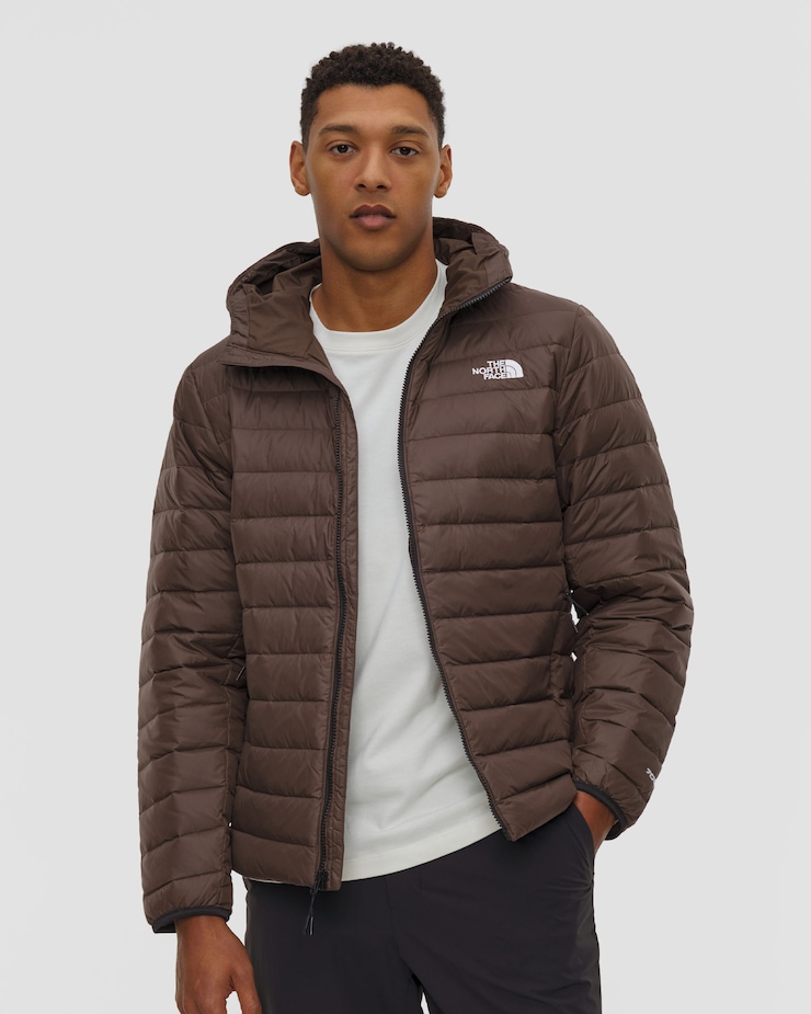 Kurtka puchowa męska The North Face Classic Down Hooded Jacket brązowa