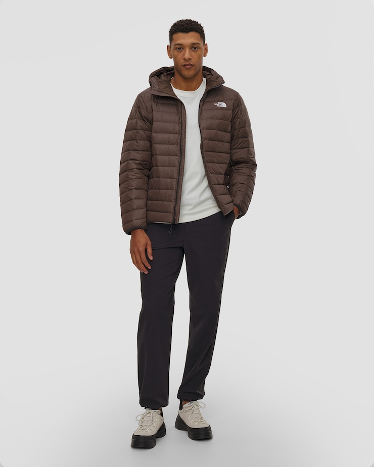 Kurtka puchowa męska The North Face Classic Down Hooded Jacket brązowa