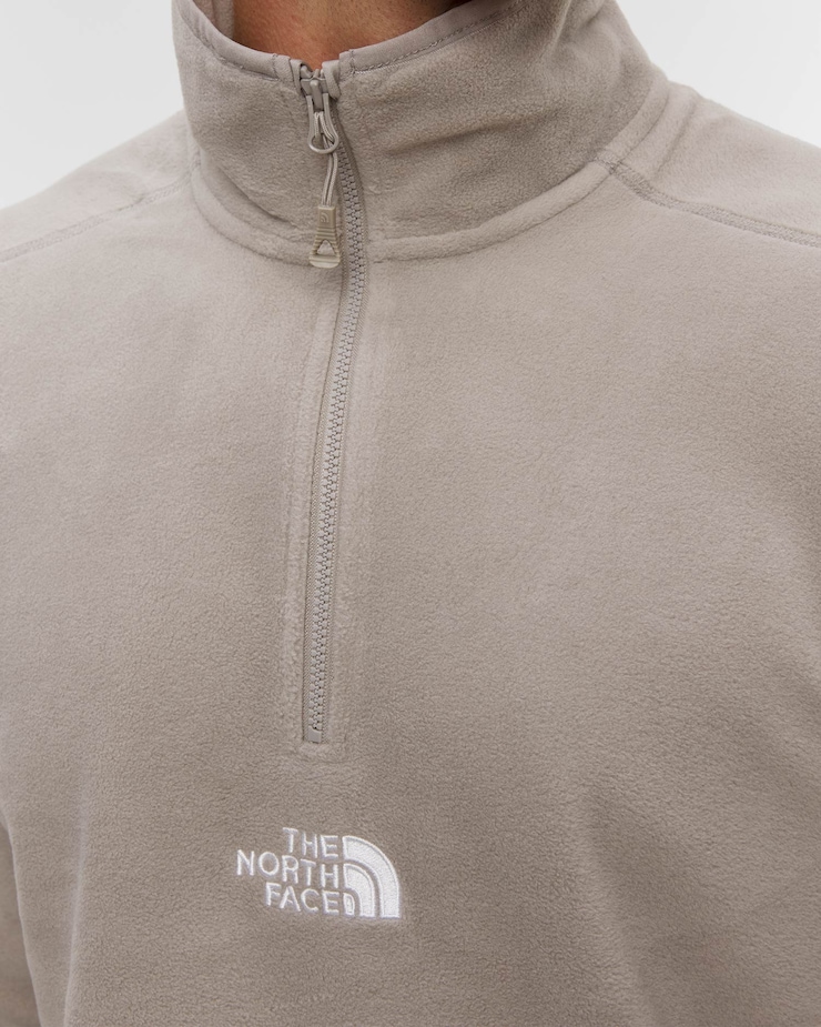 Bluza polarowa męska The North Face Glacier 1/4 Zip Embroidered Logo szara