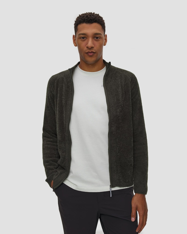 Bluză pentru bărbați Houdini Lykan Full Zip verde, Culoare/Model: Zielony