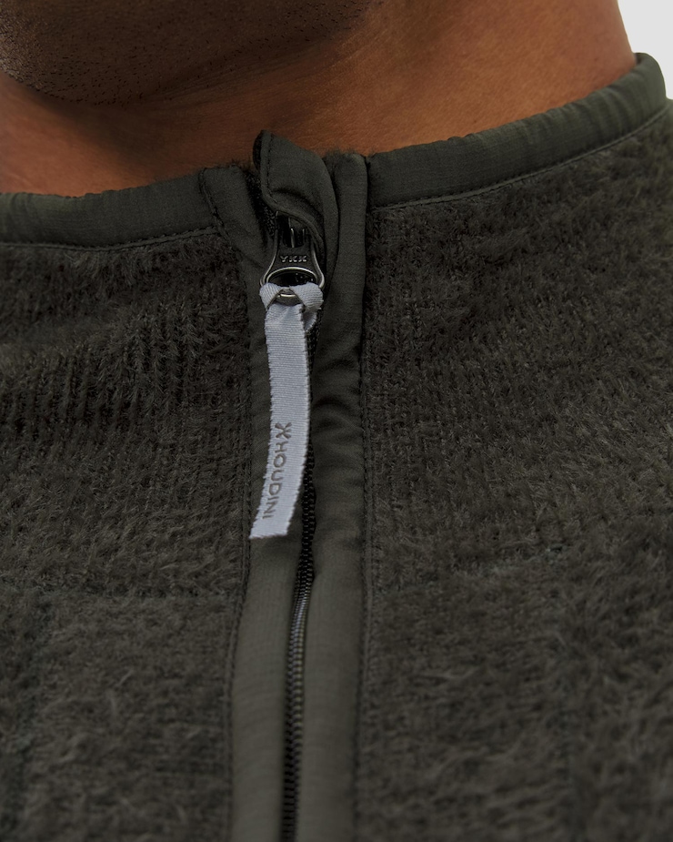Bluză pentru bărbați Houdini Lykan Full Zip verde