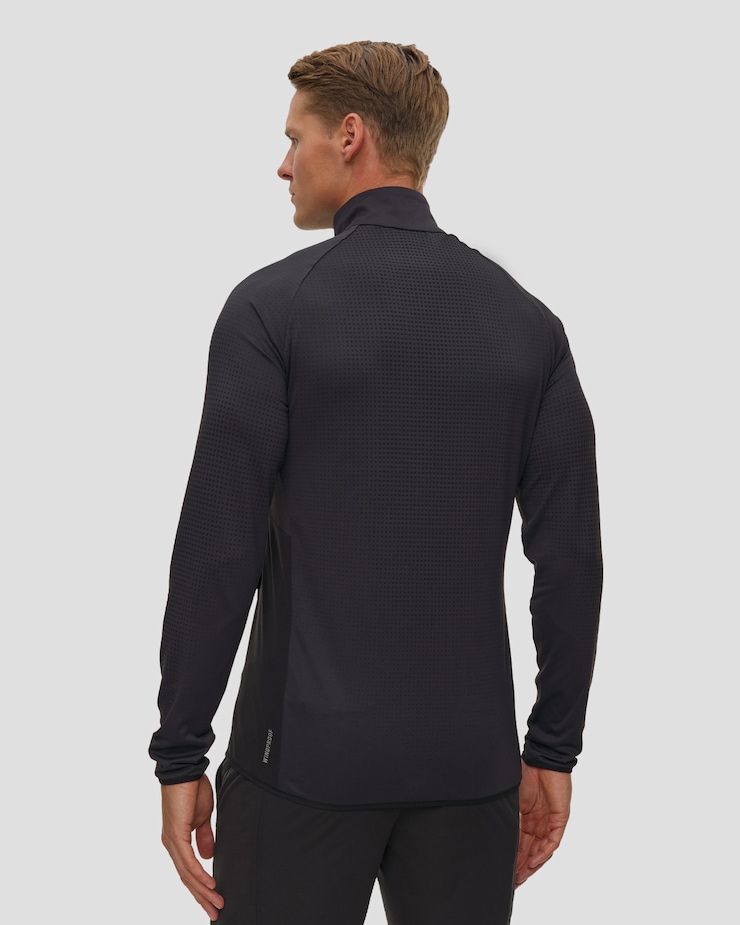 Hybrydowa kurtka biegowa męska Odlo Zeroweight Warm Hybrid Jacket czarna