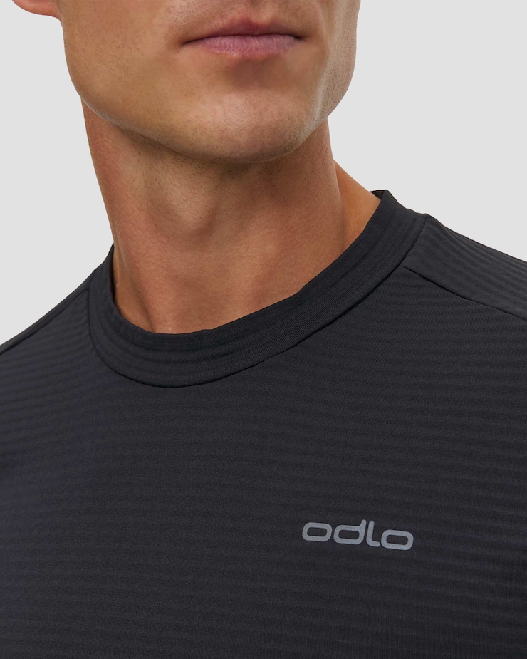 Pánska mikina Odlo Essential Thermal Running Mid Layer čierna