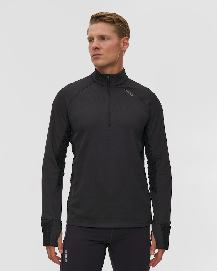 Pánska funkčná mikina Odlo X-Alp Mid Layer 1/2 Zip čierna