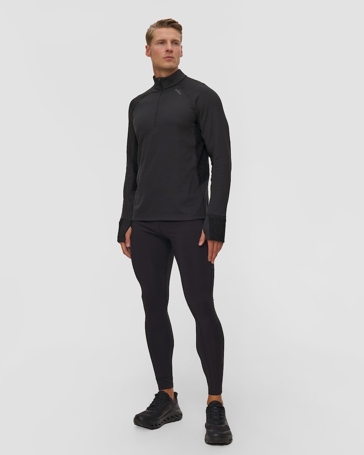 Pánska funkčná mikina Odlo X-Alp Mid Layer 1/2 Zip čierna