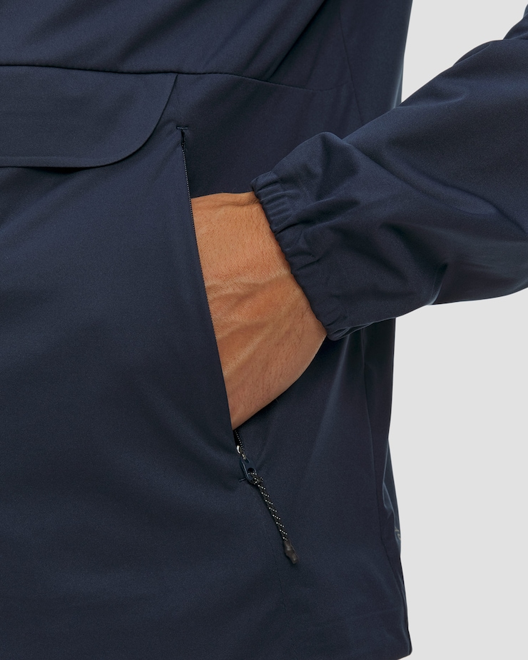 Tmavě modrá pánská nepromokavá větrovka Odlo Zeroweight Pro Windproof Anorak Jacket
