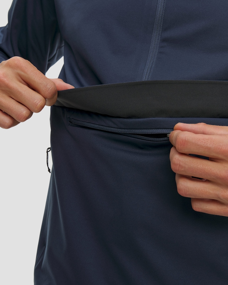 Tmavě modrá pánská nepromokavá větrovka Odlo Zeroweight Pro Windproof Anorak Jacket