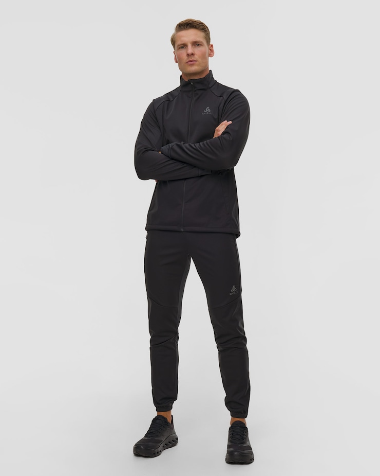 Jachetă pemntru bărbați Odlo Essential Warm Cross-Country Jacket neagră