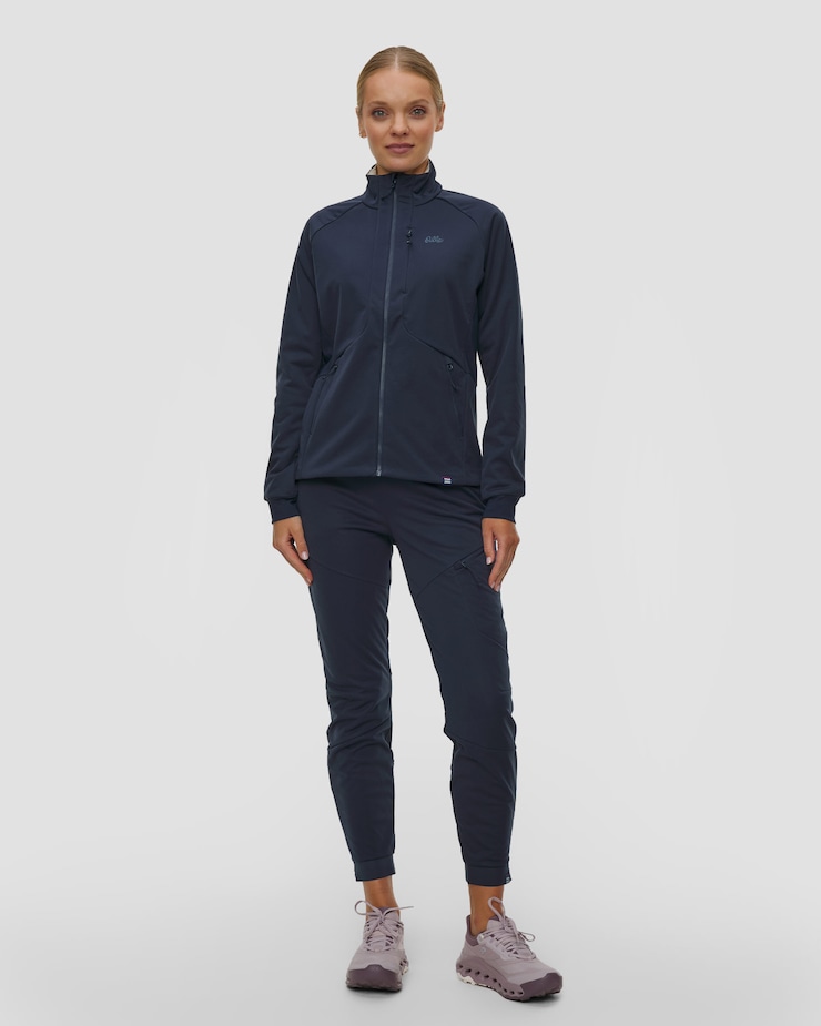 Veste softshell pour femmes Odlo Zeroweight X-Warm Insulated 80 Years Jacket bleu marine
