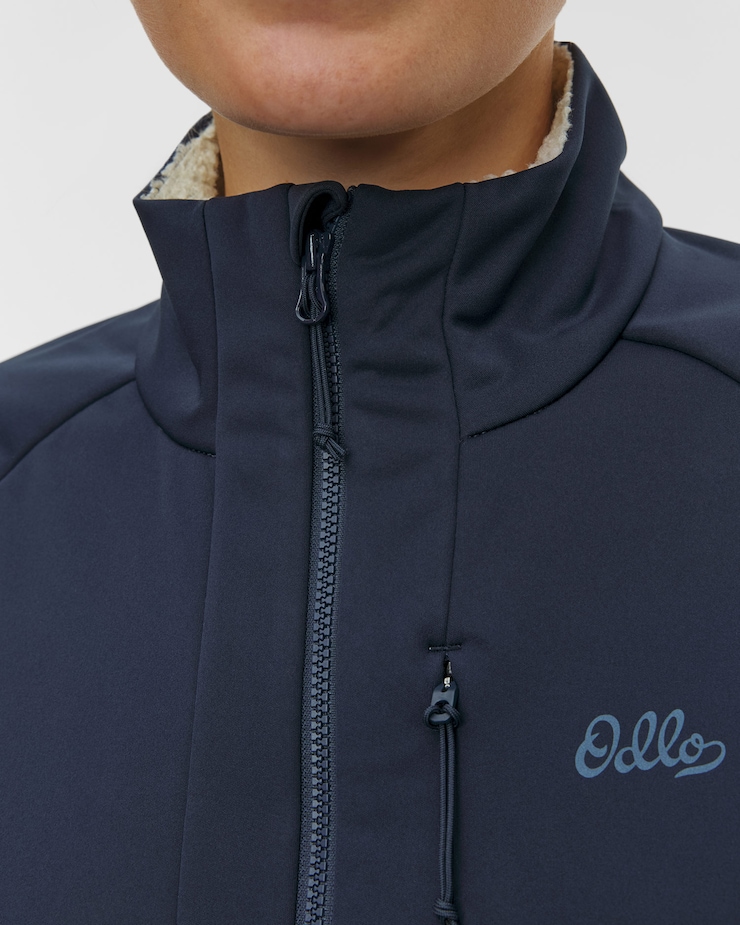 Veste softshell pour femmes Odlo Zeroweight X-Warm Insulated 80 Years Jacket bleu marine
