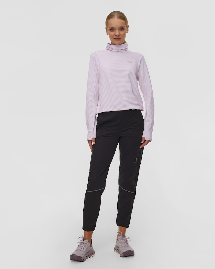 Pantalon pour femmes Odlo Zeroweight Pro Windproof Warm Cross-Country Pants noirs