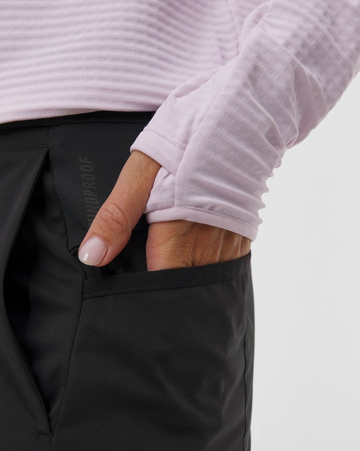 Pantalon pour femmes Odlo Zeroweight Pro Windproof Warm Cross-Country Pants noirs