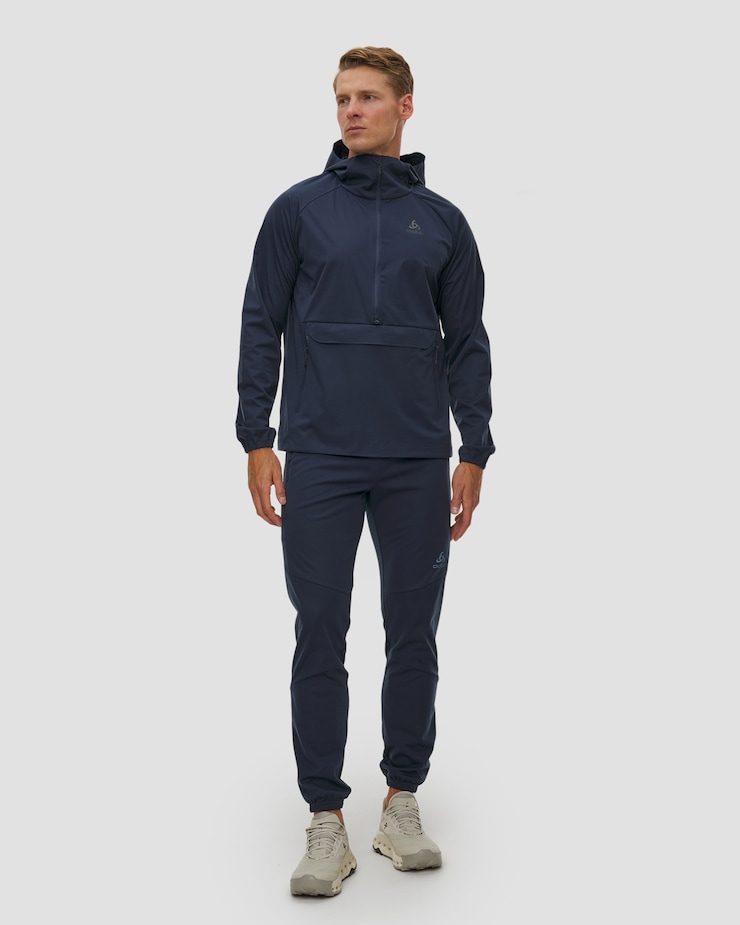 Pánské skitouringové kalhoty Odlo Essential Warm Pants v modré barvě