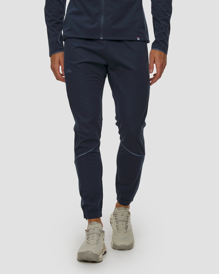 Tmavě modré funkční kalhoty Odlo Zeroweight Elite Windproof 80 Years Pants