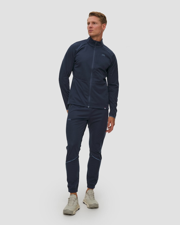Tmavě modré funkční kalhoty Odlo Zeroweight Elite Windproof 80 Years Pants