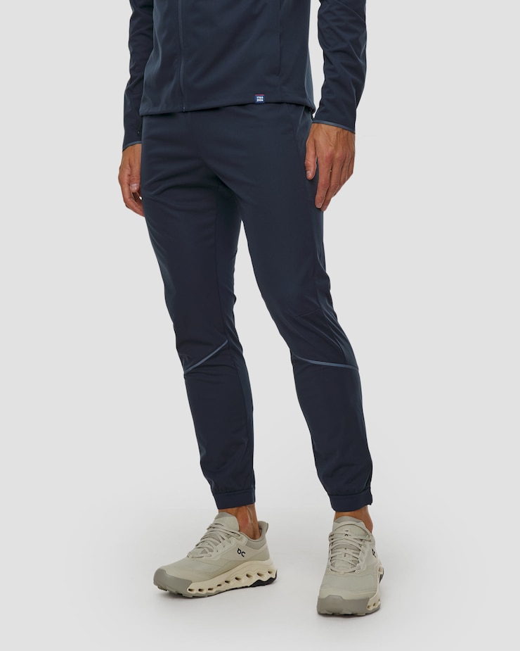 Tmavě modré funkční kalhoty Odlo Zeroweight Elite Windproof 80 Years Pants
