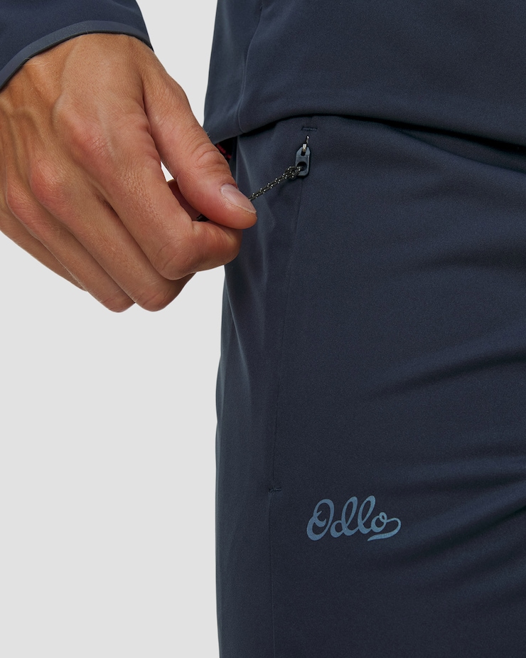 Tmavě modré funkční kalhoty Odlo Zeroweight Elite Windproof 80 Years Pants