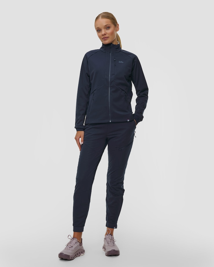 Pantalon pour femmes Odlo Zeroweight X-Warm Insulated 80 Years de ski de fond bleu marine