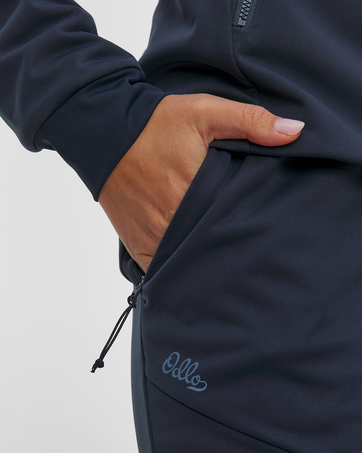 Pantalon pour femmes Odlo Zeroweight X-Warm Insulated 80 Years de ski de fond bleu marine